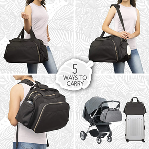 Sac à langer portable Oxford imperméable pour bébé, grand sac à dos 3-en-1 avec matelas à langer intégré - Product Image 2