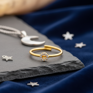 Luna diseño circón piedra ajustable Theia anillo de plata turco hecho a mano venta al por mayor 925 joyería de plata esterlina - Product Image 2