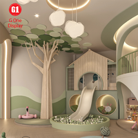 Design d'intérieur créatif pour restaurant pour enfants en bois, mobilier de terrain de jeux personnalisé, décoration de meubles pour enfants