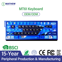[Clavier OEM 60%] Clavier en aluminium usiné CNC, clavier mécanique de jeu personnalisé, personnalisation en petite série