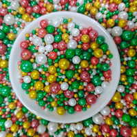 Perles de sucre décoratives pour gâteaux, perles de chocolat, perles blanches solides pour la pâtisserie, 1000g, usage commercial, colorant alimentaire