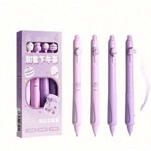 Juego de Bolígrafos de Gel Retráctiles Borrables de 0.5 mm, Color Azul Elegante, con Logotipo Personalizado Promocional, para Uso en Oficina y Escuela, Tinta Negra/Azul - Product Image 2