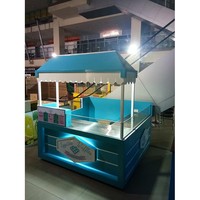 Chariot de poussée d'affichage de Gelato de crème glacée/présentoir crème glacée