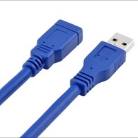 Cable de Extensión USB 3.0 Azul de 10CM/20CM/30CM, Tipo A Macho a Hembra