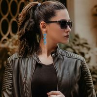 Boucles d'oreilles Alien ET des années 80 et 90 pour femmes, boucles d'oreilles pendantes amusantes, bijoux pour femmes