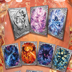 Cartes en métal émaillé 3D gravées Pokemoned Eif Baby Marshmallow Anime Japonais en gros, dorées, Fan Art, Booster, Blind Box, Jouets, Cadeaux - Product Image 5