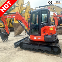 Meilleur prix pour mini-excavatrice d'occasion Kx163 du Japon, faible nombre d'heures, compacte, sur chenilles en caoutchouc, diesel, pièces d'origine, vidéo disponible, FOB CIF