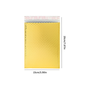 Nhà máy trực tiếp bán buôn Vàng Mylar đồ trang sức bao bì túi nhự<span class=keywords><strong>a</strong></span> Poly Chất liệu bong bóng cho bong bóng bưu phẩm - Product Image 3