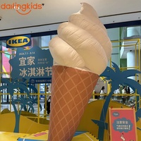 Sculptures de desserts sur mesure de grande taille, décorations de vitrine et merchandising visuel, décorations de centre commercial, statues en fibre de verre pour la présentation de crèmes glacées en magasin