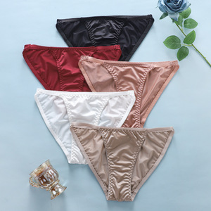 Slip Donna OEM Senza Cuciture con Volant in Raso, Mutandine a Vita Bassa Plus Size - Product Image 1