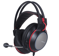 Casque de jeu filaire stéréo supra-auriculaire dynamique pour PS4/N7/PC, faible latence (<30ms), étanche IPX-5, indicateur de batterie LED, DJ