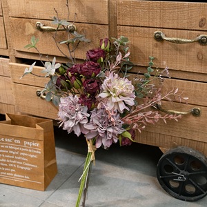 ช่อดอกกุหลาบประดิษฐ์ CallaFloral ทำจากผ้าพลาสติกถัก สำหรับตกแต่งงานแต่งงาน รุ่น CF02112 - Product Image 1