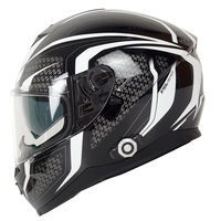 Casque Modulable Relevable Certifié DOT pour Moto avec Intercom Bluetooth 4.1+EDR, Visière Pare-Soleil et Radio FM