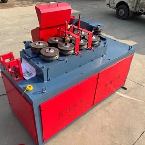 Machine à cintrer les barres d'armature à 9 rouleaux, automatique, haute précision, en acier au carbone, motorisée, pour chantier de construction - Product Image 1