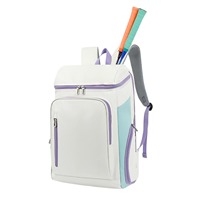 Sac à dos de sport unisexe XY en polyester imperméable 21L grande capacité pour badminton et tennis, avec fermeture éclair pour entraînement sportif en extérieur