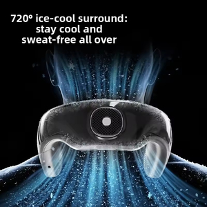 6000mAh Rechargeable Neck <b>Fan</b>, Semiconductor Cooling & LED Display, Lightweight <b>Mini</b>, Silent Surround Airflow Portable - Product Image 2