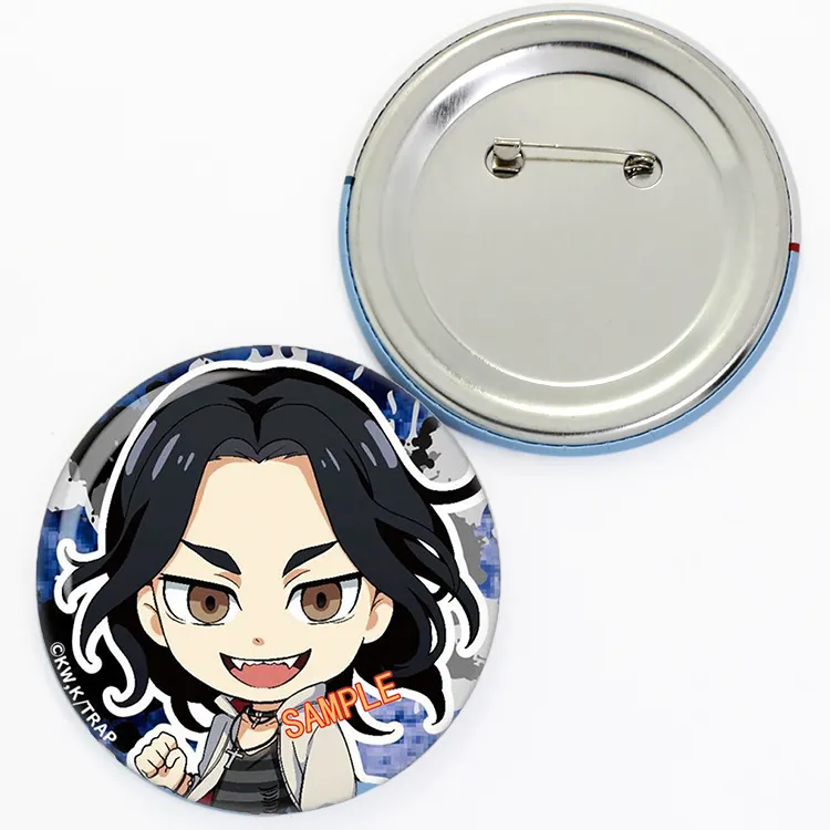 Hot Design Round Anime Metal Cheap 58mm Custom Tin Pin Button Badge