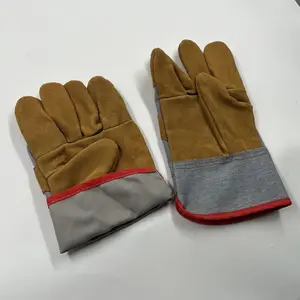 Cut/Prevention/Heat/Resistant/Leather Gloves Working Welted Cow Leather Welding Gloves