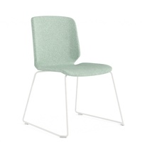 Chaises de réception de bureau avec pieds en métal chromé sans accoudoirs, multi-usages, pour salle d'attente de conférence, solide, pour clients