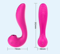Vibrateur à succion à quatre fonctions, autonomie extra-longue, 5 vitesses de succion, 10 niveaux de vibration ; Point G