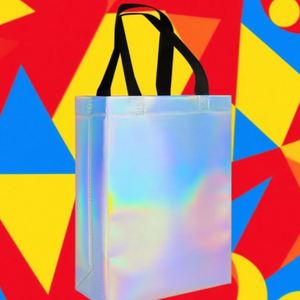 Wholesale RPET Medium Reusable Foldable Non-Woven Tote <b>Bag</b> PP Laminated Custom Logo OEM Shopping Grocery <b>Bag</b> Washable Cheap <b>Gift</b> - Product Image 2