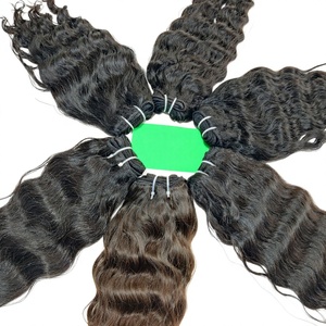Vietnamese Human Raw Hair Natural Wave Human Hair <b>Extensions</b> <b>Cheap</b> Price Wavy Bundles Double Drawn Super Double Weft Human Hair - Product Image 1