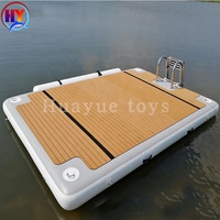 Isla inflable al aire libre, plataforma flotante para nadar en el mar, hecho en China, 4,6 m x 3,6 m