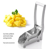 Machine à découper les chips de concombre et de pommes de terre manuelle professionnelle, lame en acier inoxydable, outil de cuisine, coupe-frites