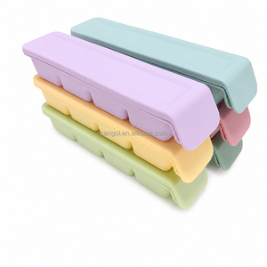 <span class=keywords><strong>Bac</strong></span> de congélation en silicone sans BPA avec couvercle, récipients en silicone pour purées et légumes - Product Image 2