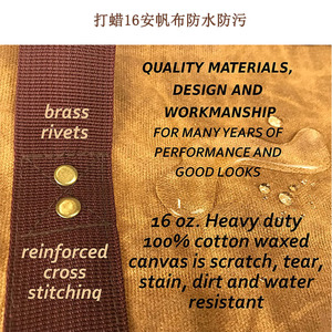 Fireplace Carrier Waterproof <b>Waxed</b> <b>Canvas</b> Log Carrier Tote Bag Outdoor Log Tote Large Wood Carrying Bag with Handles - Product Image 4