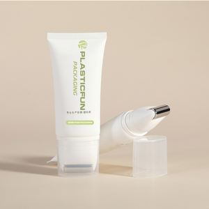 100g 80g kunden spezifisches multifunktion ales kosmetisches ovales Quetschrohr mit Schwamm massage rolle aus Zink legierung für Körper-und Haarpflege - Product Image 1