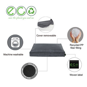 Bobbypet Topseller Milieuvriendelijk 100% Gerecycled Oxford Hondenbed Met Afneembaar Hoes Massief Patroon Huisdierenkussenbed - Product Image 4