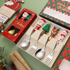 New Design Stainless Steel 4 Pcs <b>Fork</b> Spoon Set Gold Large Christmas <b>Fork</b> and Spoon Set - Product Image 4