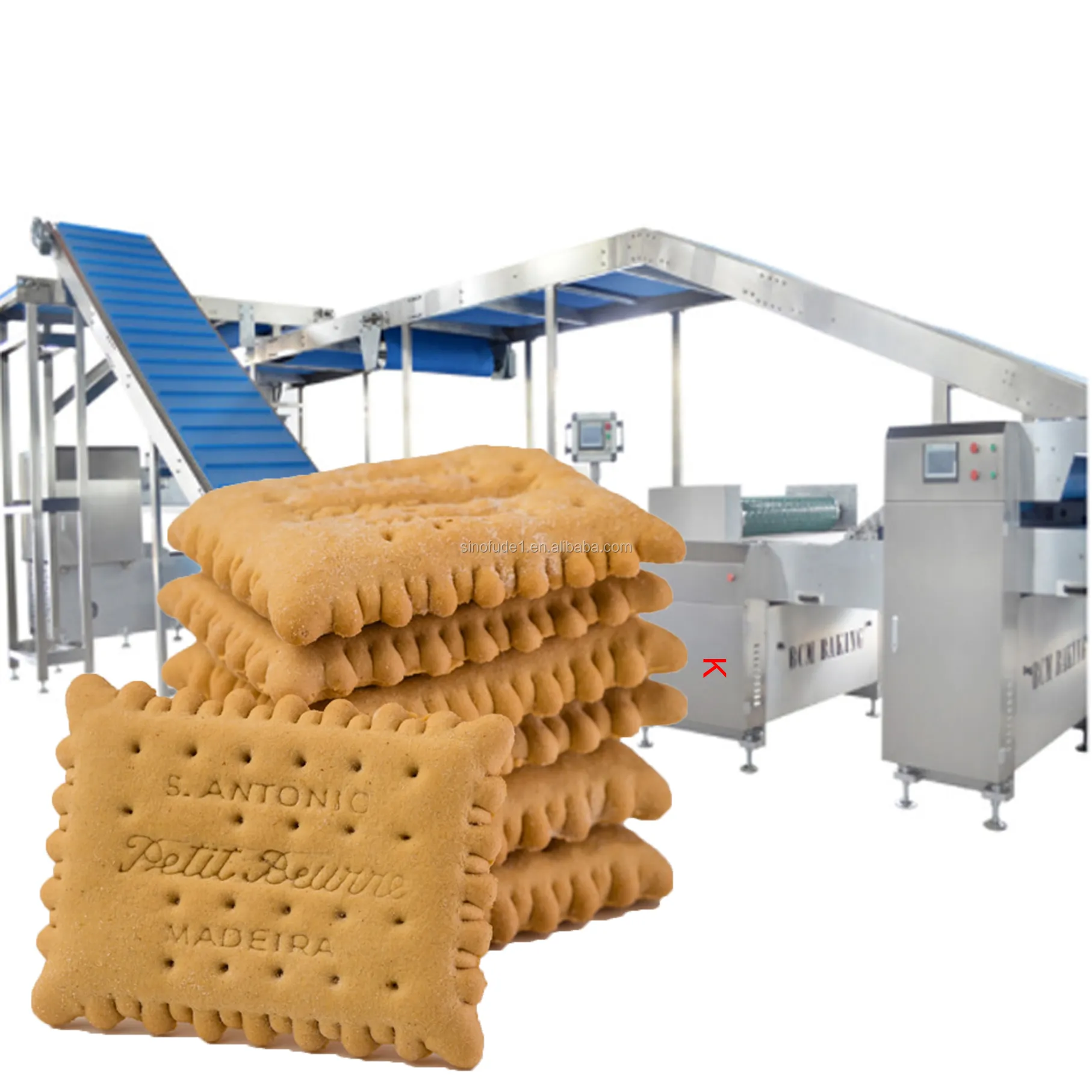 servo driven full automatic soft and hard biscuit production line for bakery forming machine