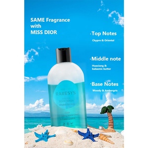 Raresys douche bain combo Oud Musk bain moussant liquide <span class=keywords><strong>parfum</strong></span>é acide hyaluronique pour bain amusant et soins du corps fonctionne Shower Shake - Product Image 6