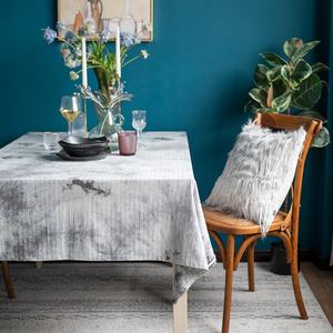 Design Morden speciale processo Tie Dye in poliestere tessuto rettangolare copertura del tavolo decorazione festa tovaglia lavabile per tavolino - Product Image 6