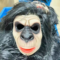 Masque de singe en latex Halloween Funny Gorilla Headgear Mask Makeup Ball Role-playing Props