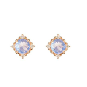 <span class=keywords><strong>De</strong></span> Primera Ley pendientes <span class=keywords><strong>de</strong></span> plata y oro rosa para mujer, aretes pequeños, plata esterlina 925, Circonia cúbica, zirconia, circonita, zirconita, circón, 14K - Product Image 1