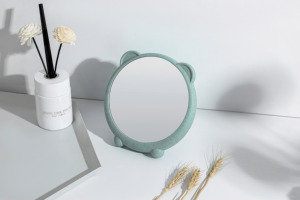 Gương Trang Điểm HANXIN Eco Friendly, Dùng Để Trang Trí Nhà Cửa, Làm Từ Rơm Lúa Mì Tự Nhiên, Thân Thiện Với Môi Trường, Có Khung Trang Điểm - Product Image 4