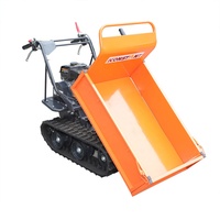 Mini-dumper homologué CE/MD/EMC, moteur à essence 6,5 CV, brouette motorisée, capacité de charge de 300 kg, mini-transporteur sur chenilles