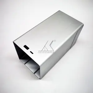 Aluminum extrusion enclosure anodized silver pcb gearbox housing box for led cellphone powder supply charger