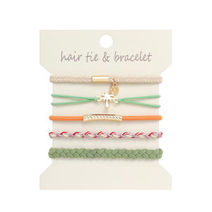 बोहेमियन शैली के बाल बैंड ब्रेसलेट हेयर टाई बालों की रस्सी महिलाओं के विंटेज बोहो डिजाइन लोचदार रेट्रो बाल - Product Image 5