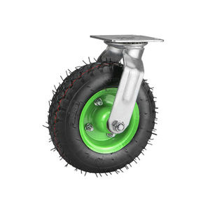 8/10 ZOLL Hochleistungs-Lenkrad 250-4 und 350-4 Pneumatisches Gummi rad Feste Schwenk platte Nachlauf - Product Image 5