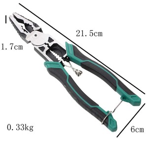 Diagonal Pliers Needle Nose Wire Strippers 1 In Serrated Jaw Chrome Vanadium Steel Industrial Grade Home Use - Product Image 2