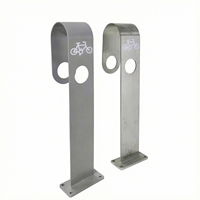 Support de stationnement de vélo simple en acier inoxydable avec logo laser pour vélo, idéal pour la rue et le parc