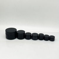 Fabrik-Großhandel Lebensmittelechte 5ml 15ml 60ml Schwarze Runde Glascremedosen mit Schraubverschluss für Gesichtscreme Balsam Salbe Hautpflege