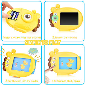 เครื่องเล่นการ์ดเสียงรูปยีราฟสำหรับเด็ก เครื่องอ่านพยัญชนะ<span class=keywords><strong>ภาษา</strong></span>อังกฤษ ของเล่นเสริมพัฒนาการสำหรับ<span class=keywords><strong>เด็ก</strong></span> - Product Image 3