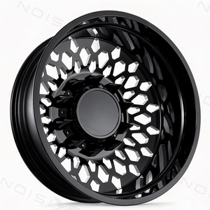 Rines Forjados de 10 Birlos de 22, 24 y 26 Pulgadas, 22x8.25, 24x8.25, 10x225, Negro Brillante Mecanizado para Camionetas Ford F450, F550, Ram 4500, 5500 DRW - Product Image 2