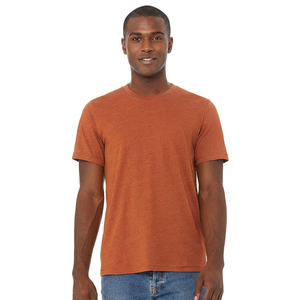 T-shirts en coton à manches courtes unisexe, coupe ample, col rond, en tissu peigné, anti-boulochage, pour l'été, vente en gros directe usine - Product Image 1