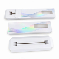 Boîte à stylos rectangulaire rigide en carton personnalisée avec effet holographique partiel haut de gamme